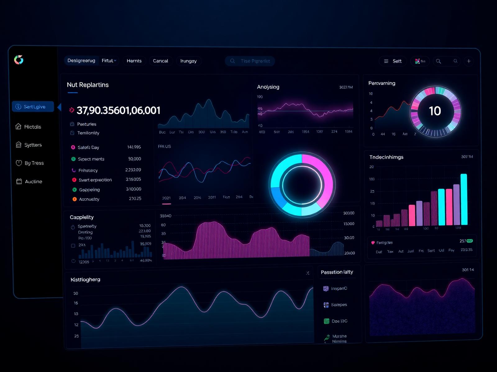AI, cloud and fintech dashboards